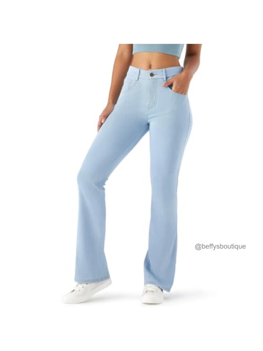 High Waisted Bootcut Jeans Stretch Cotton Blend Women's Jeggings Comfort